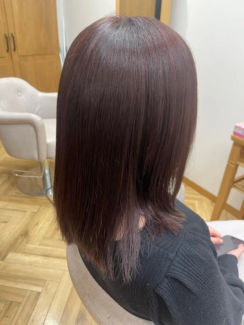 レディース毛先3センチ以内カット+カラー(女性限定)の写真