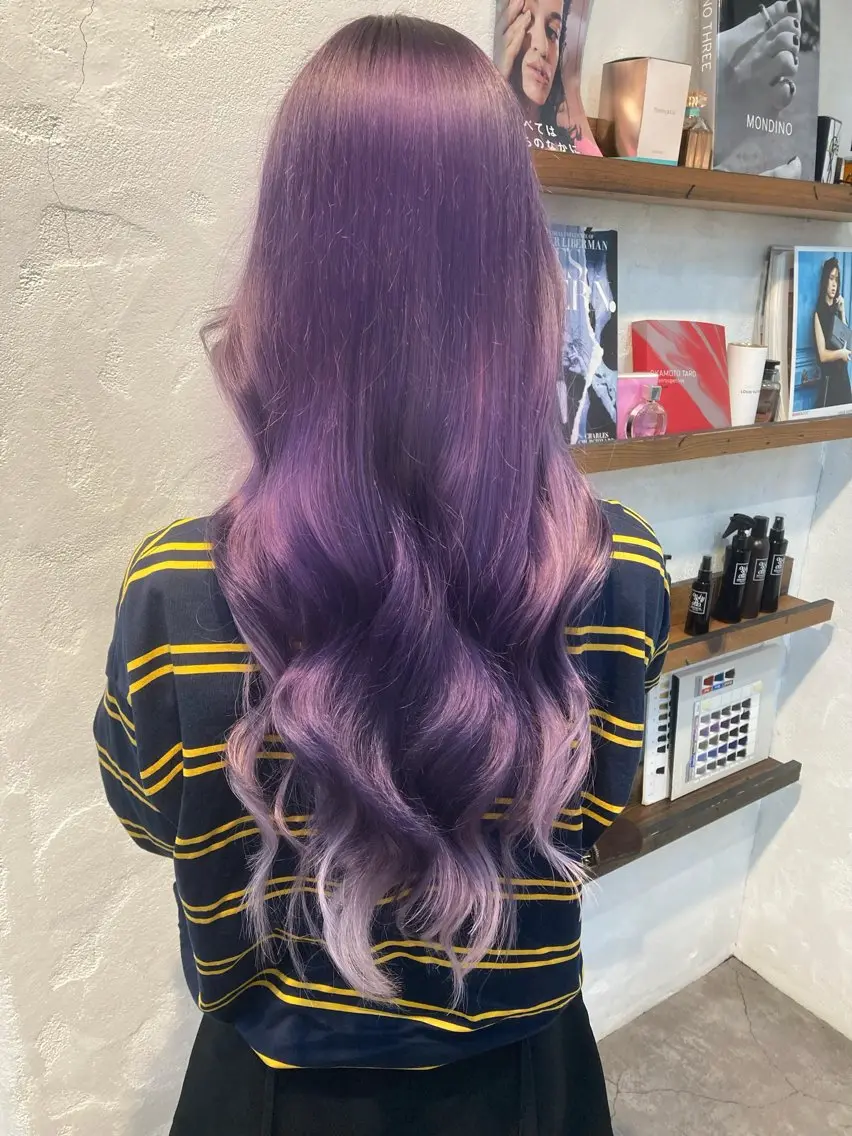 ロング カラー ヘアカラー エクステ ✨最安値✨エクステ カラー🌼つきな🌼のヘアスタイル