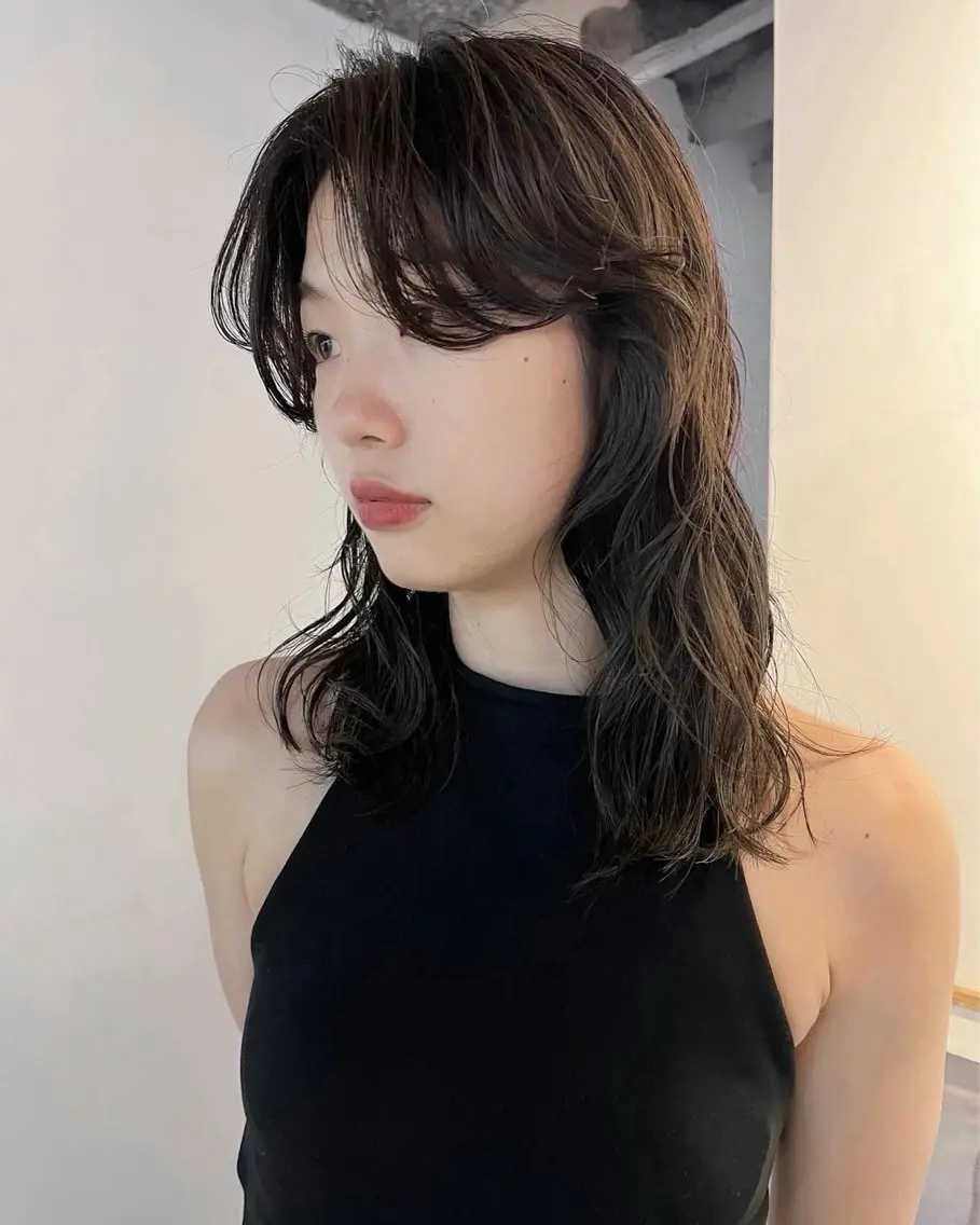 撮影必須📸〖メニュー画像のようなスタイルにさせていただける方限定〗カット+パーマ※ブリーチ履歴あり❌の写真