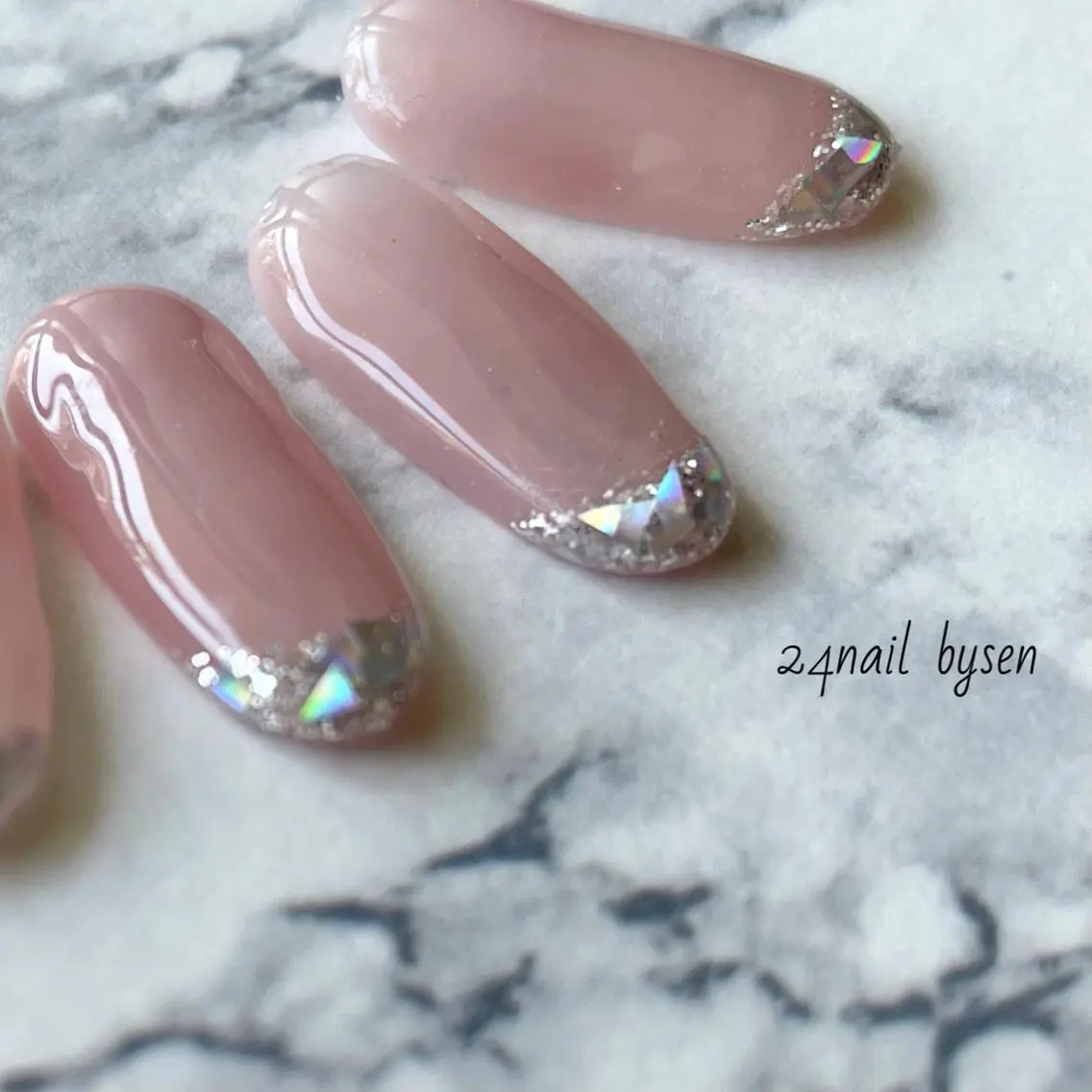 ネイル フレンチネイル ガラスフレンチ オフのみ(ネイル) Atelier by 24nail/Ayaのネイルデザイン