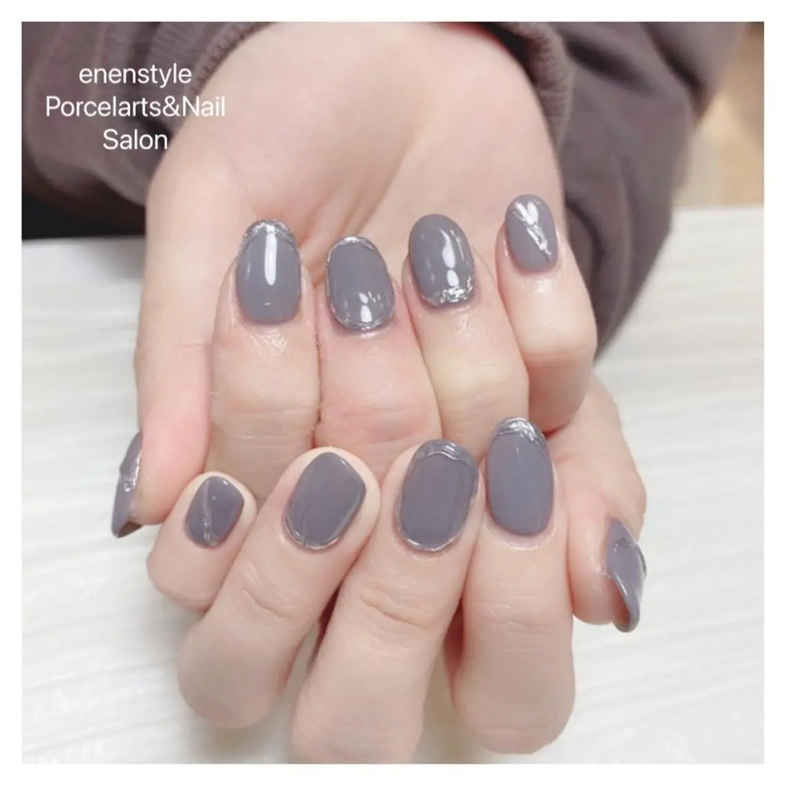 ミディアム ネイル ハンドネイル 🐾enen style 🐾のネイルデザイン