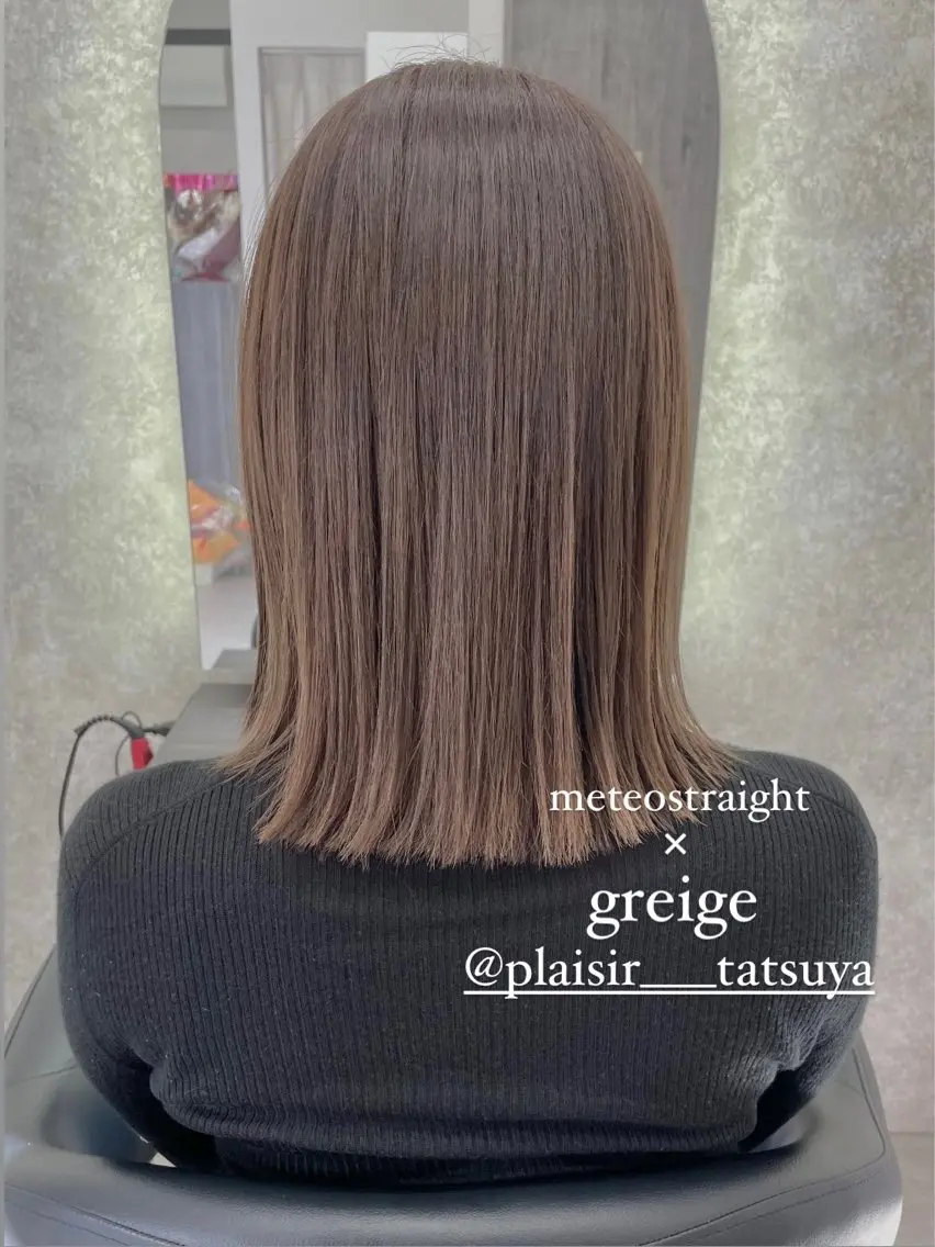 ミディアム カット ヘアカラー トリートメント 佐々木 達也のヘアスタイル