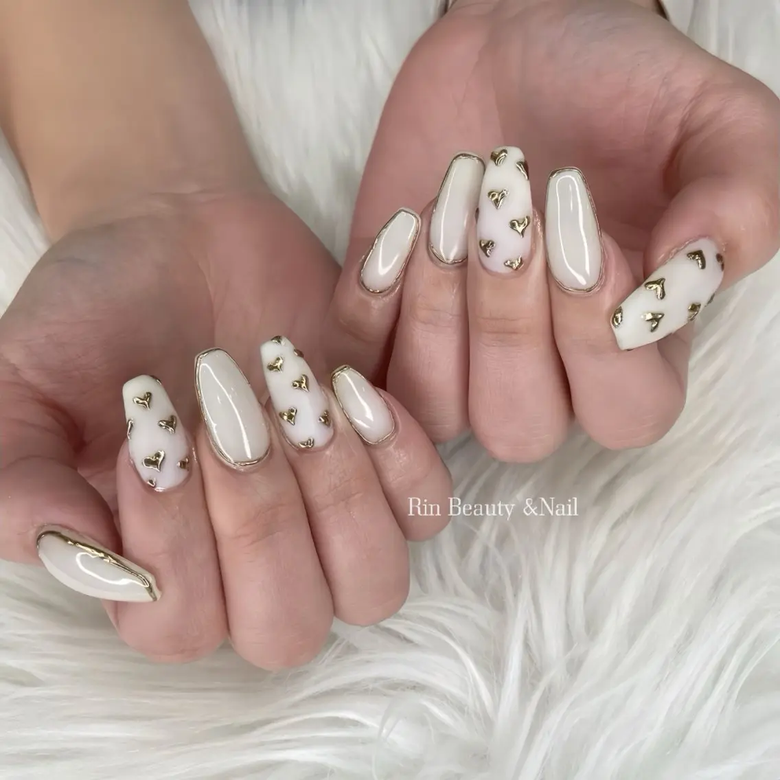ネイル アートネイル フレンチネイル ジェルネイル 韓国ネイル ミラーネイル Rin Nail 新大久保店のネイルデザイン