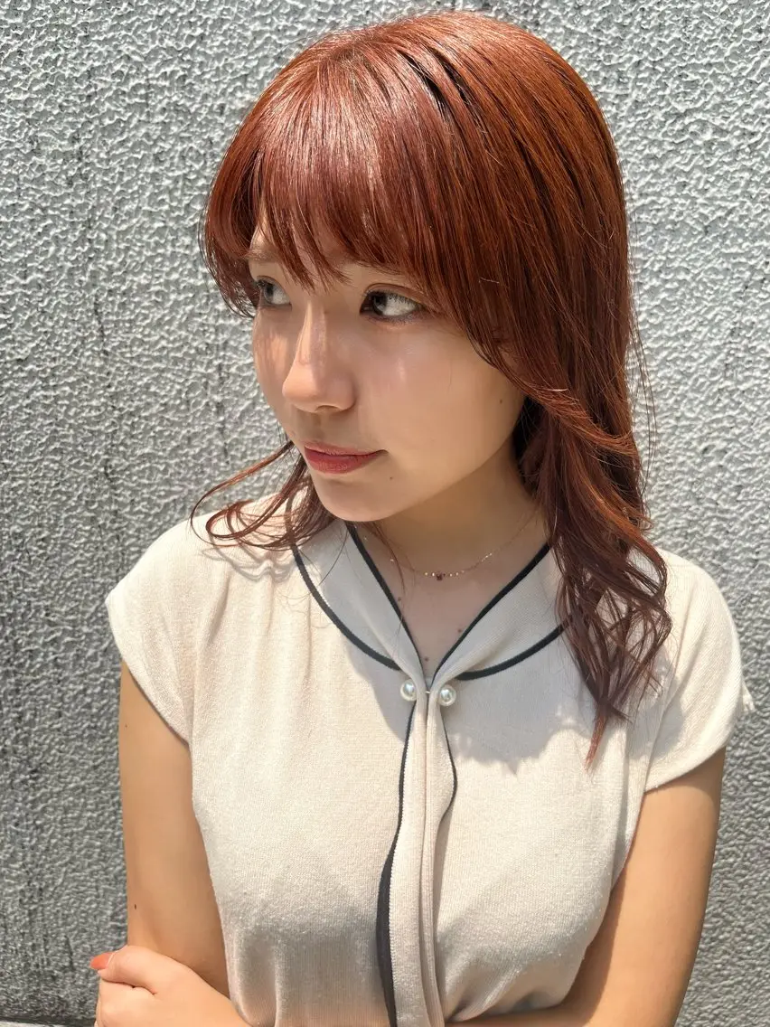 セミロング 顔まわりレイヤー レイヤーカット 田畑 優希のヘアスタイル