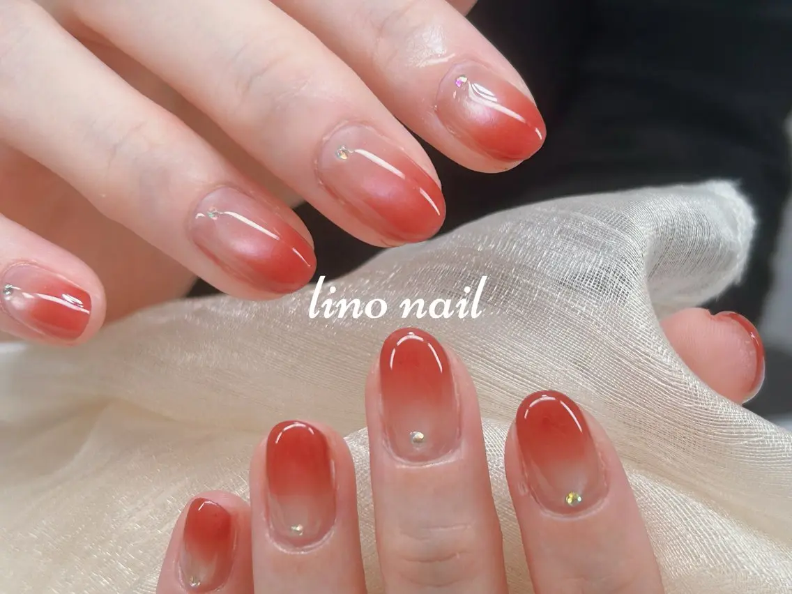 ネイル グラデーション ワンホンネイル ハンドネイル Lino Nailのネイルデザイン