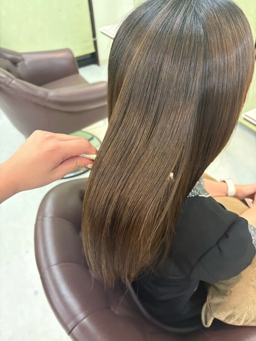 カラー 髪質改善 ヘアカラー 縮毛矯正 中野穂望香￤倉敷￤ 中庄￤トレンドカラーのヘアスタイル