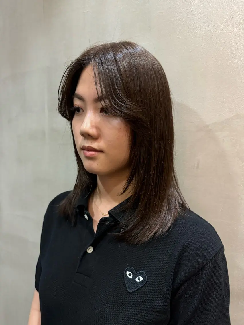 ミディアム ショートボブ ボブレイヤー ミディアムレイヤー ボブ レイヤーカット カット ヘアカラー トリートメント レイヤーカット🏆/ 髪質改善🏆/福本凌のヘアスタイル
