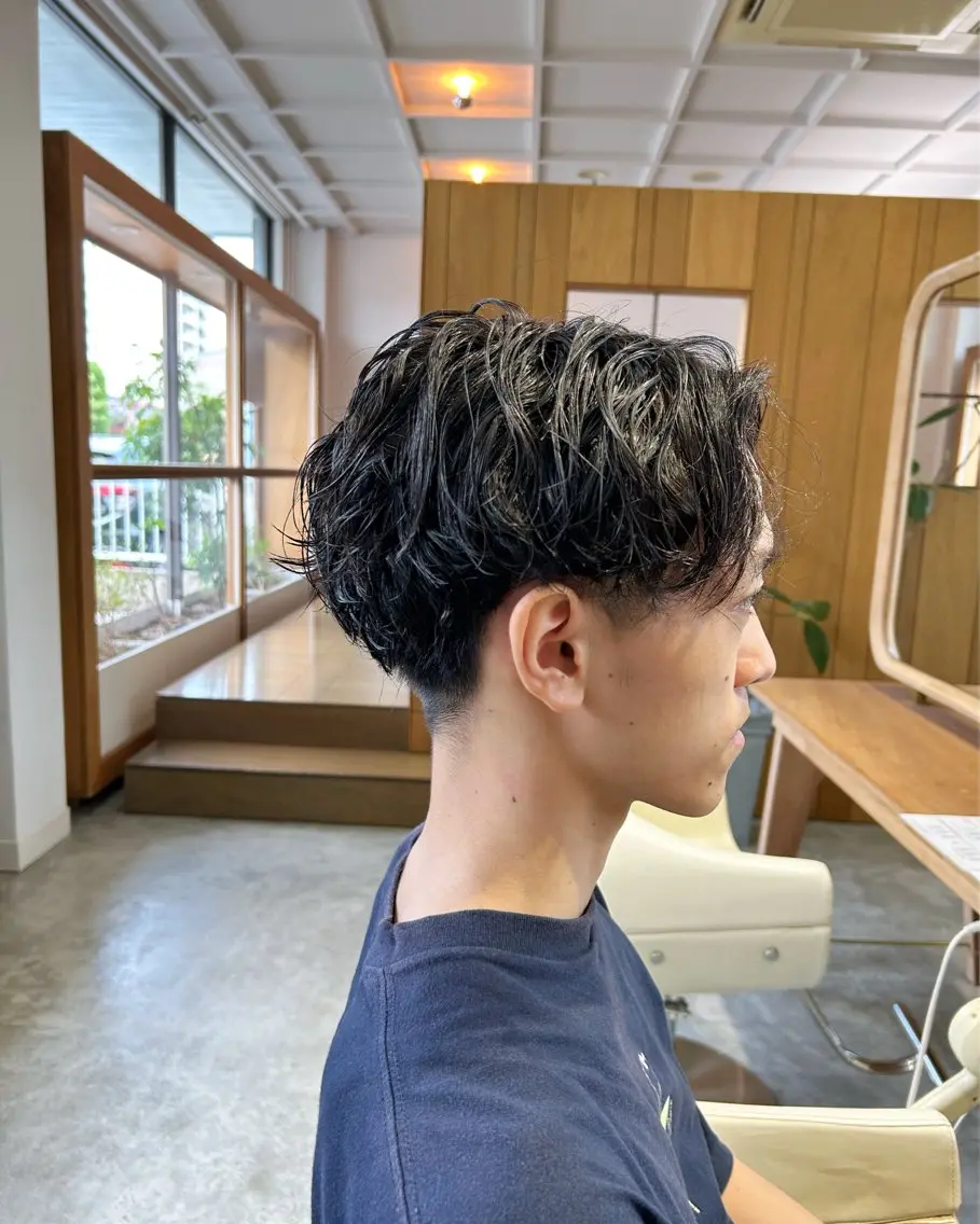 ショート パーマ メンズ メンズパーマ 佐藤 悠生 メンズパーマ.カットのヘアスタイル