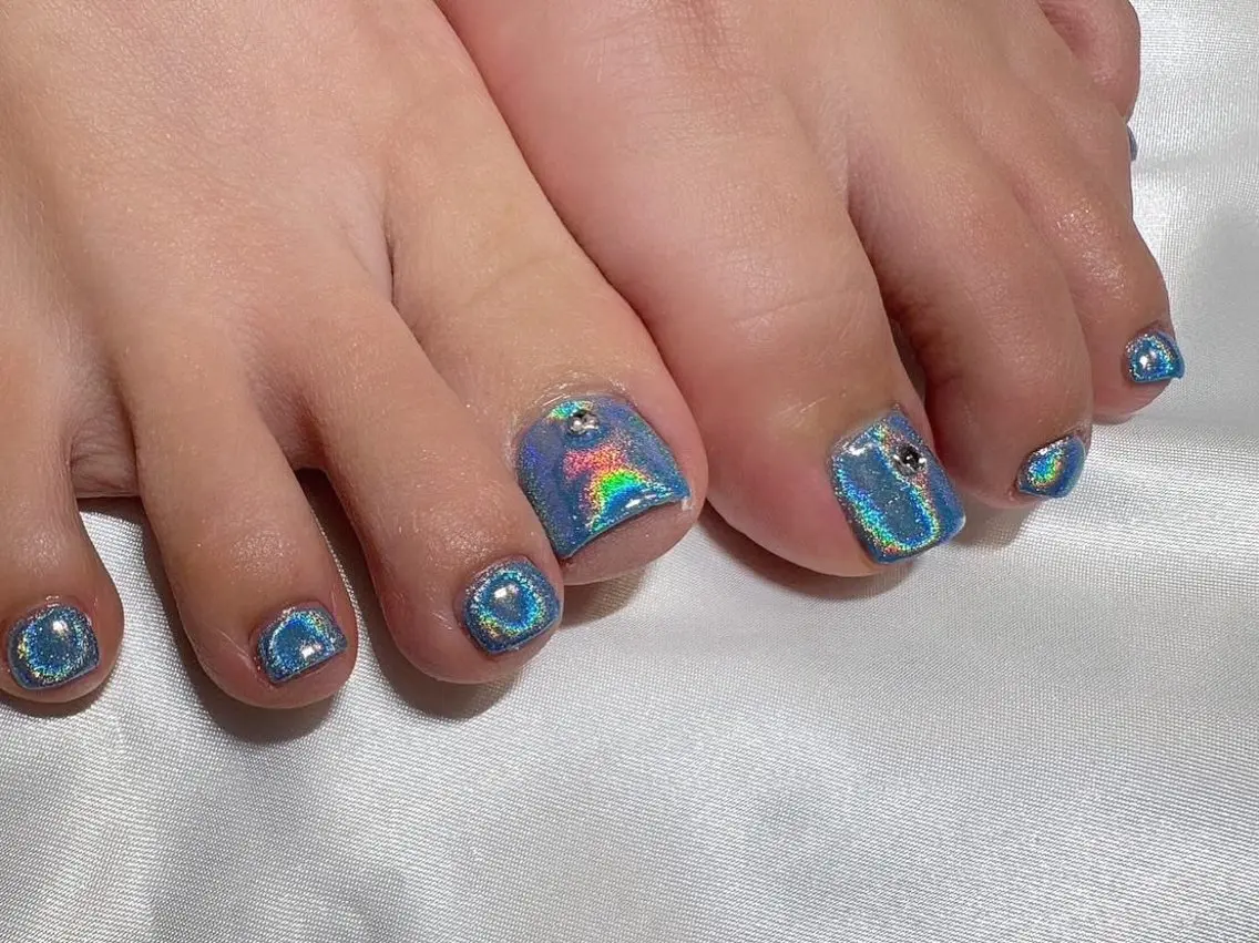 ネイル ワンカラーネイル フットネイル ROPE nail ロペネイルのネイルデザイン