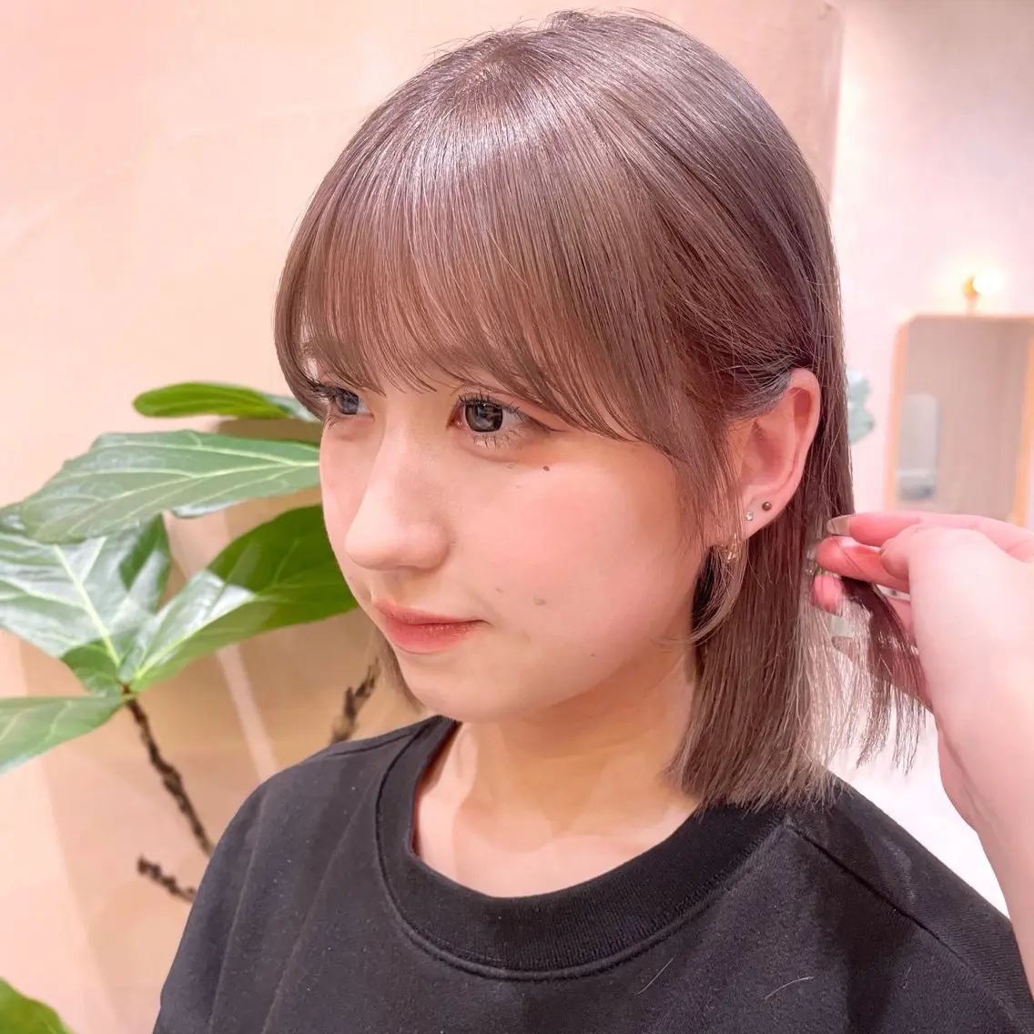 ショート カラー ヘアカラー トリートメント ボブ/縮毛矯正/ 透明感カラー/ゆきなのヘアスタイル