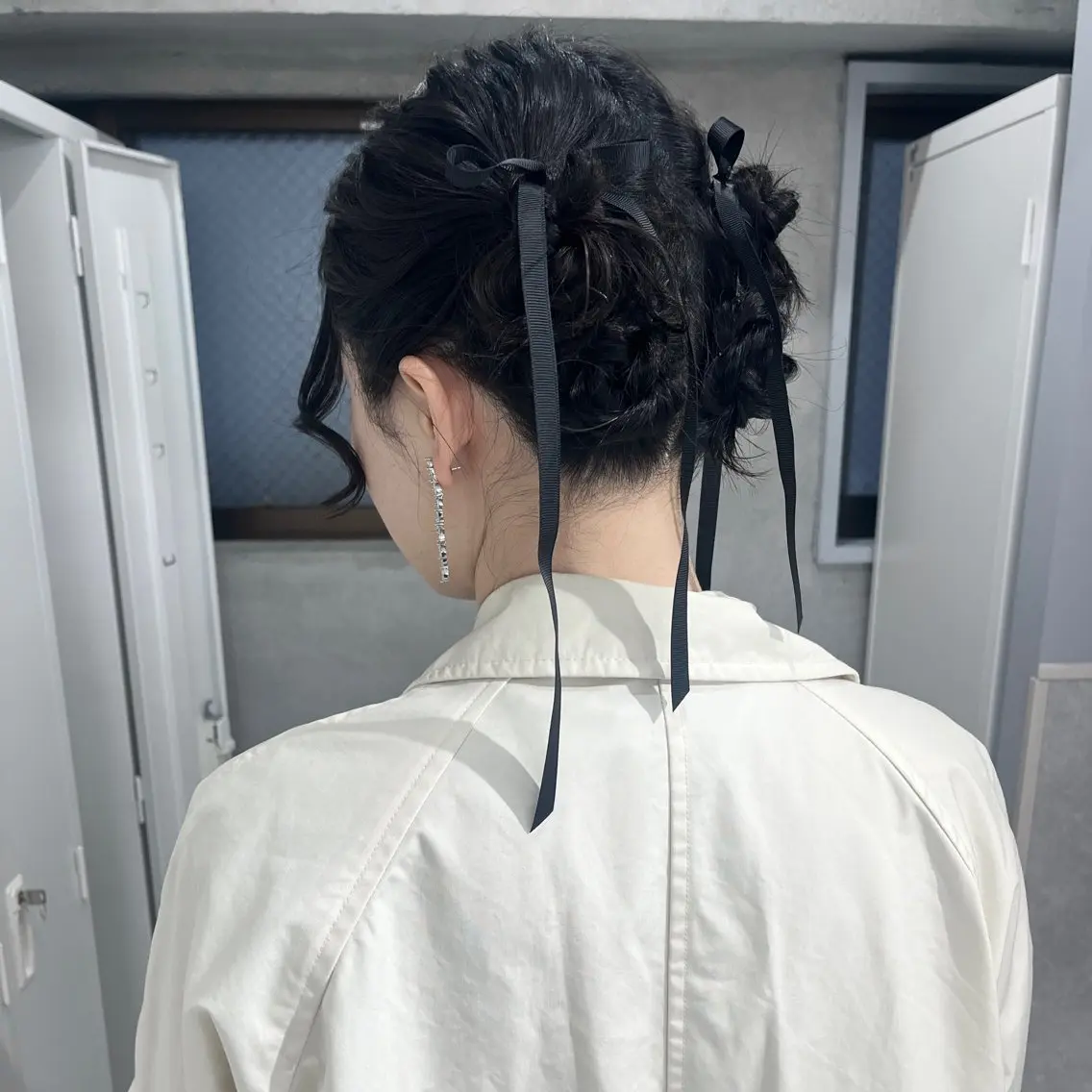 ミディアム ヘアアレンジ ボブ 髪質改善 レイヤーカット ヘアセット 広香🪽ハイトーン/ レイヤー/ヘアセットのヘアスタイル