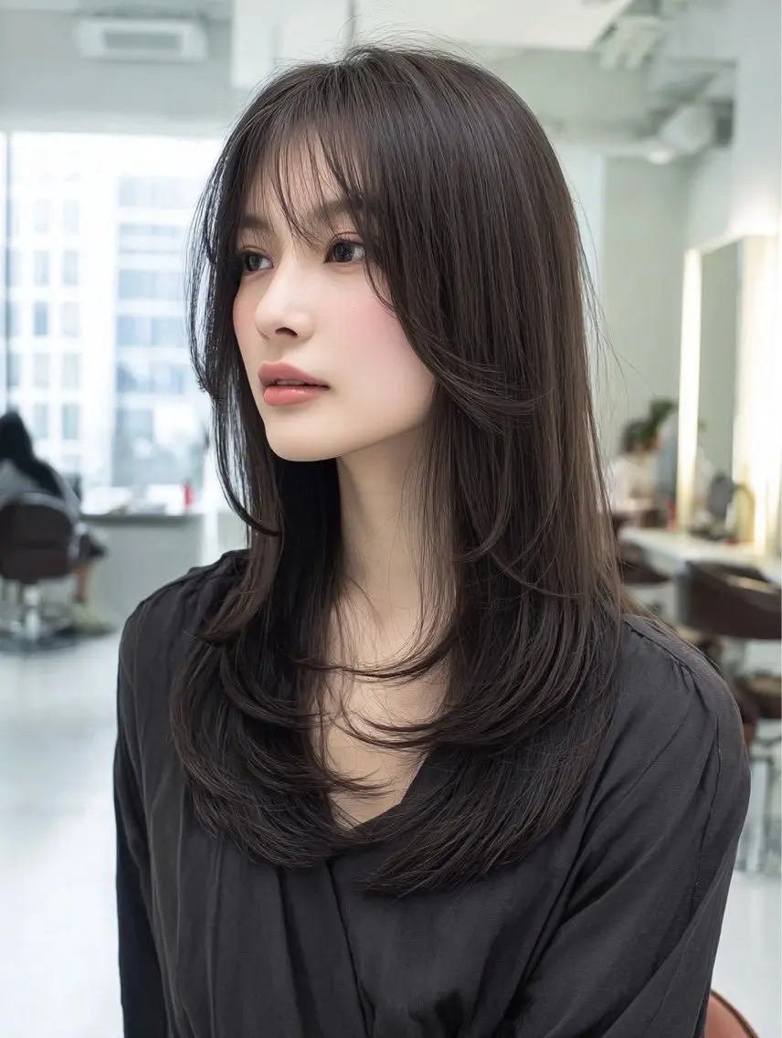 ロング カラー ヘアカラー 韓国×艶ハイトーンが かわいい✨️リオ🍒のヘアスタイル