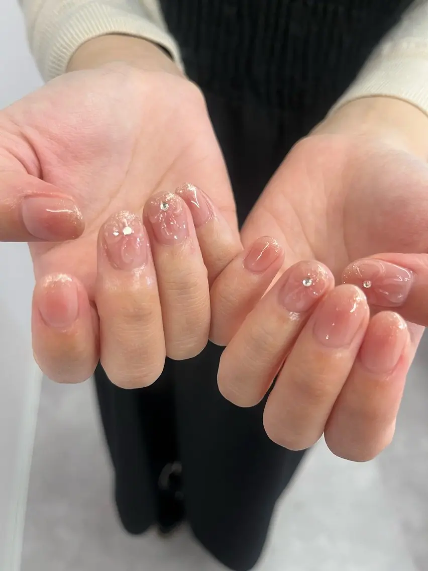 ネイル リボン nail* runa🌻のネイルデザイン