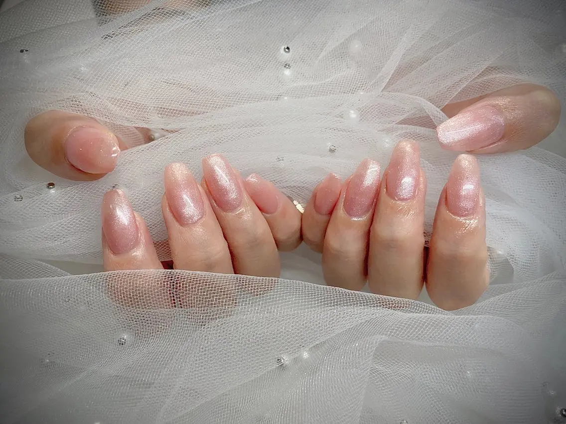 ネイル I-nailロング /ワンホン/キラキラのネイルデザイン
