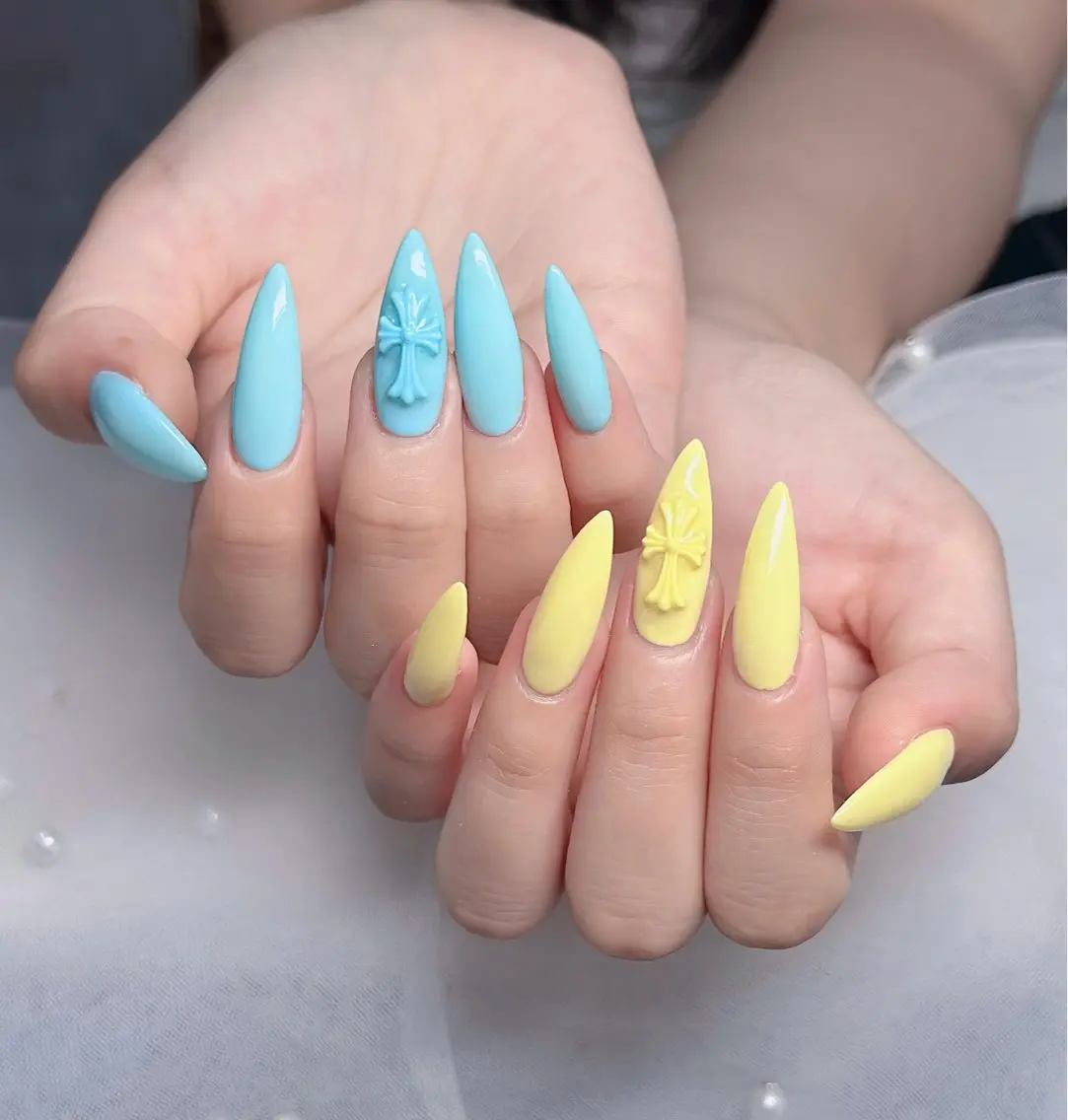 ネイル ハート キラキラネイル リボン ハンドネイル キノコ H.babynailのネイルデザイン