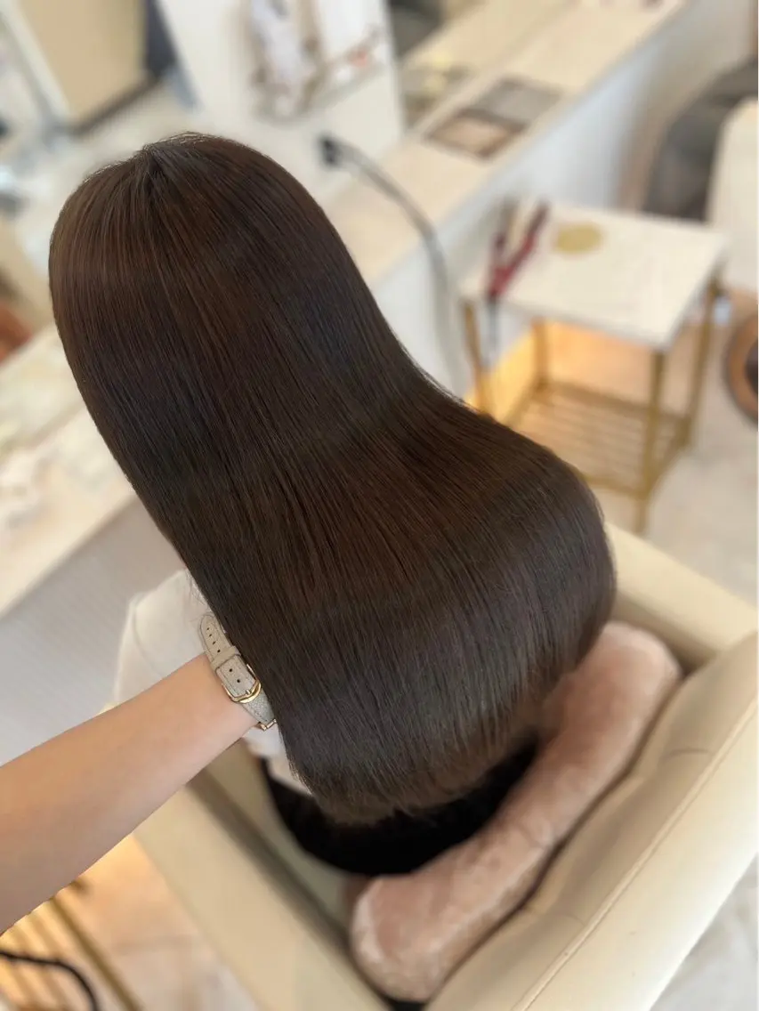 ロング カラー ブリーチ ハイトーンカラー 髪質改善 トリートメント 高野 慧成のヘアスタイル