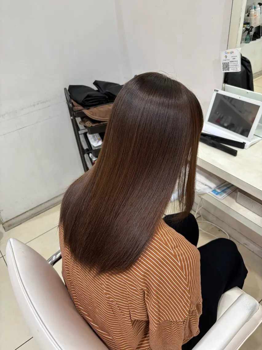 ロング カラー ヘアカラー トリートメント 🎀ゆい🎀 髪質改善カラー🎀のヘアスタイル