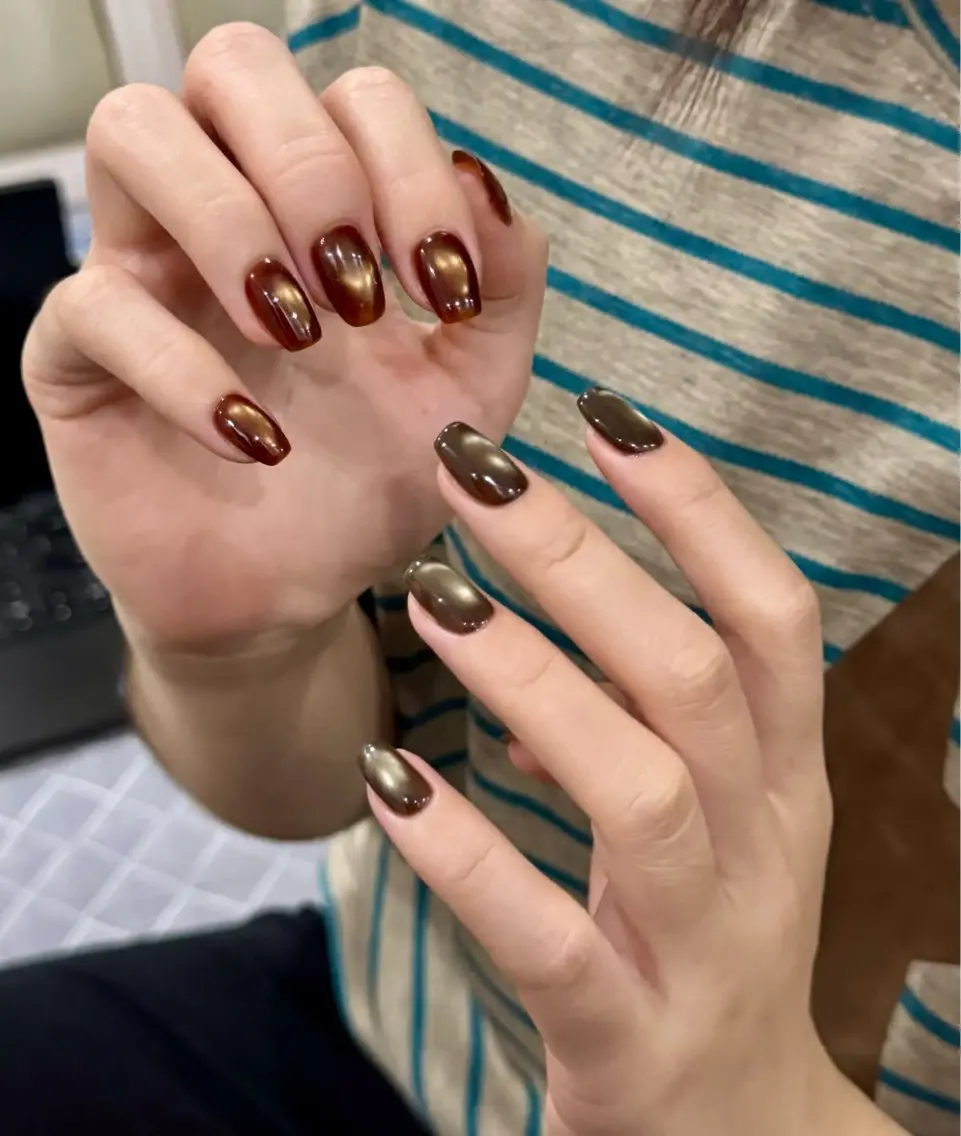 ネイル 韓国ネイル 持ち込み ニュアンスネイル ネイルチップ 冬ネイル LISA ANA.CHUOのネイルデザイン