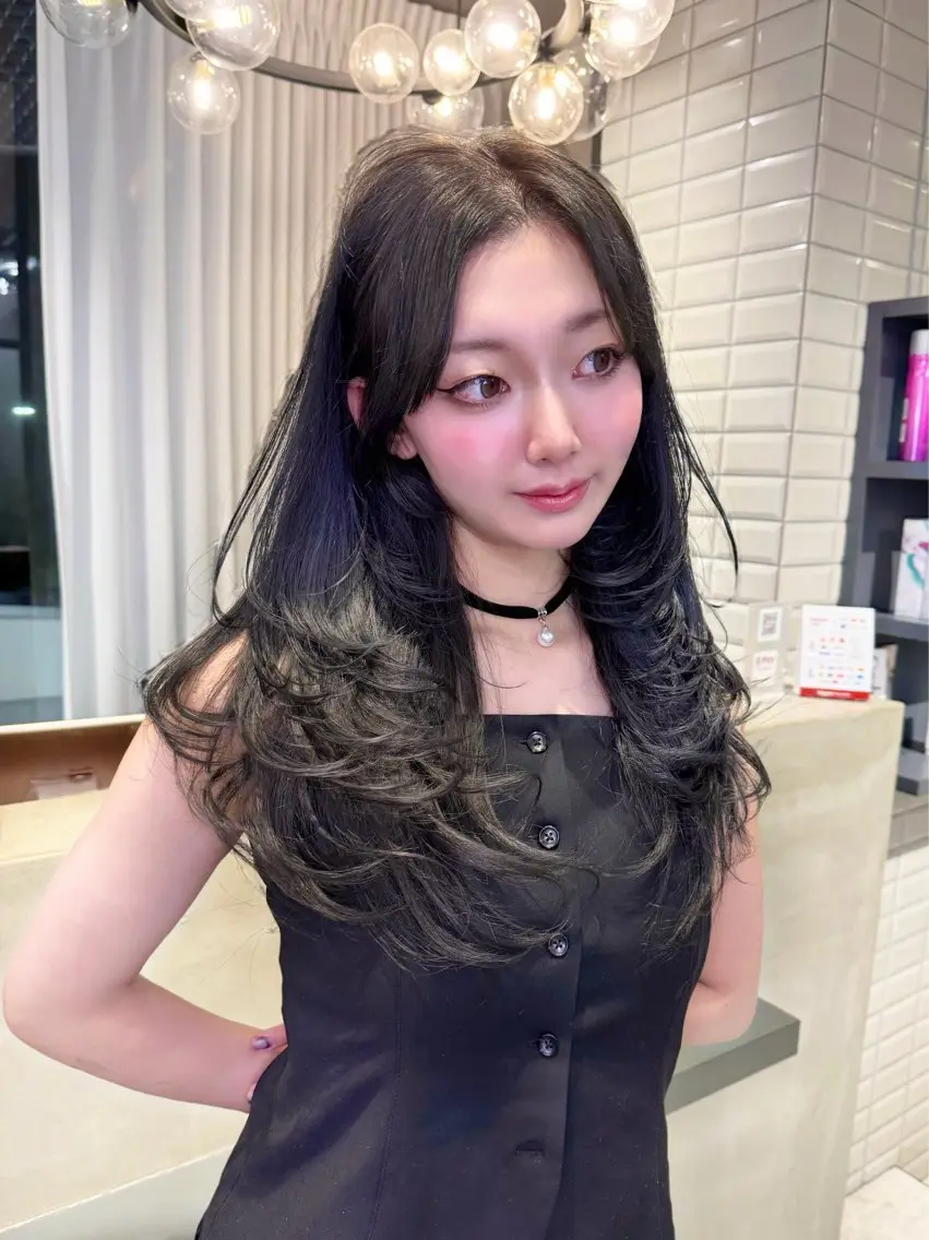 ロング 韓国風ヘア ロング 似合わせカット votan lilleyのヘアスタイル