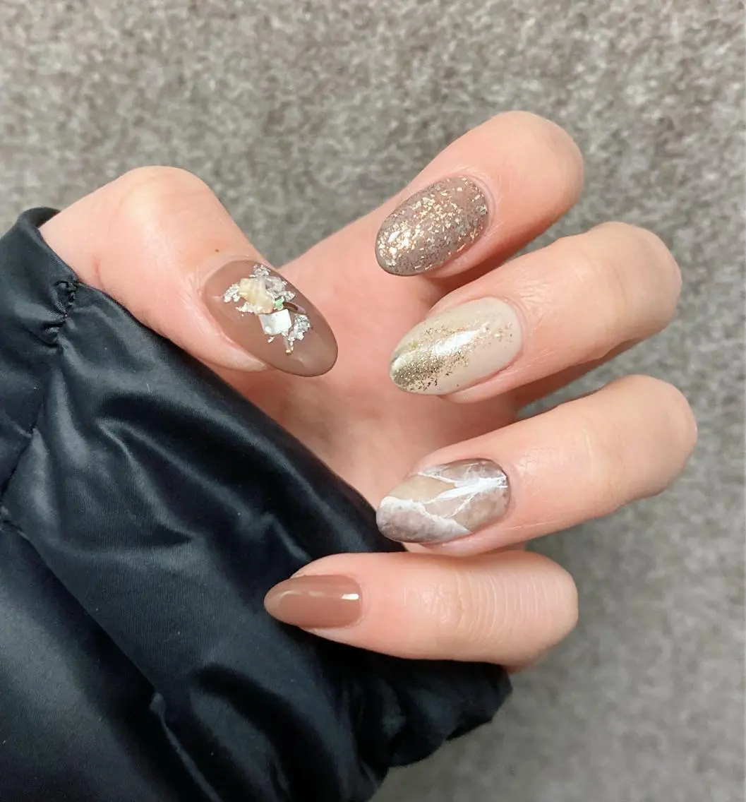 ネイル 長さ出し ニュアンスネイル ワンカラーネイル 5/18〜LAU newのマツエク・マツパデザイン