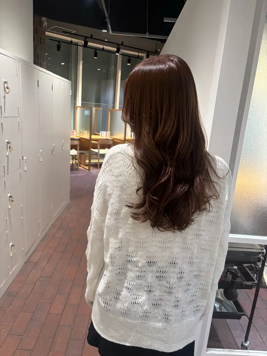 セミロング カラー ベージュカラー レイヤーカット カット ヘアカラー トリートメント マンツーマン 縮毛矯正/マユコのヘアスタイル