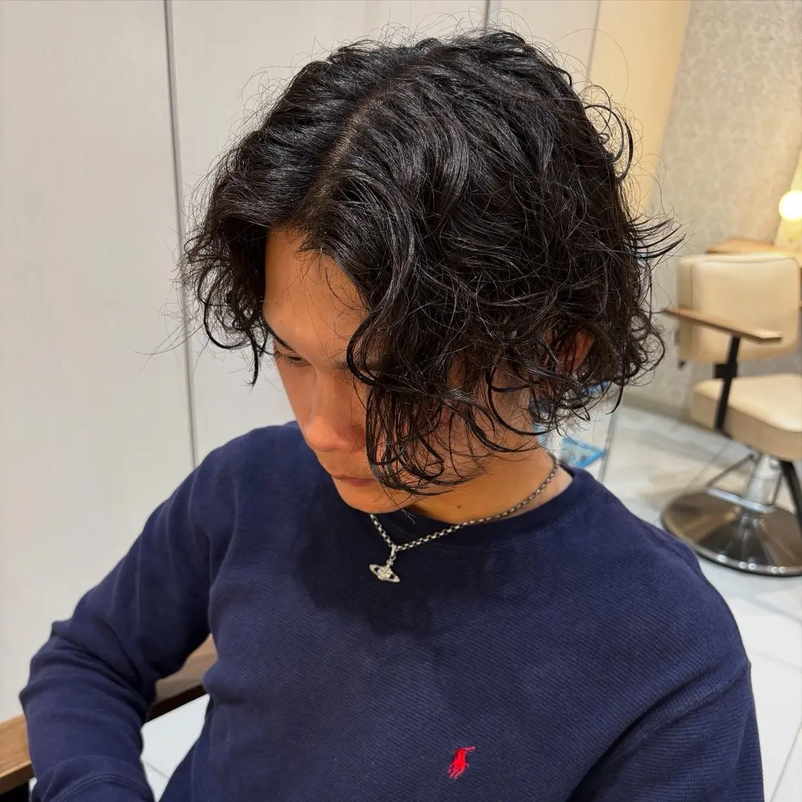 ショート パーマ 本厚木パーマ&ブリー チMEN'Sショートのヘアスタイル
