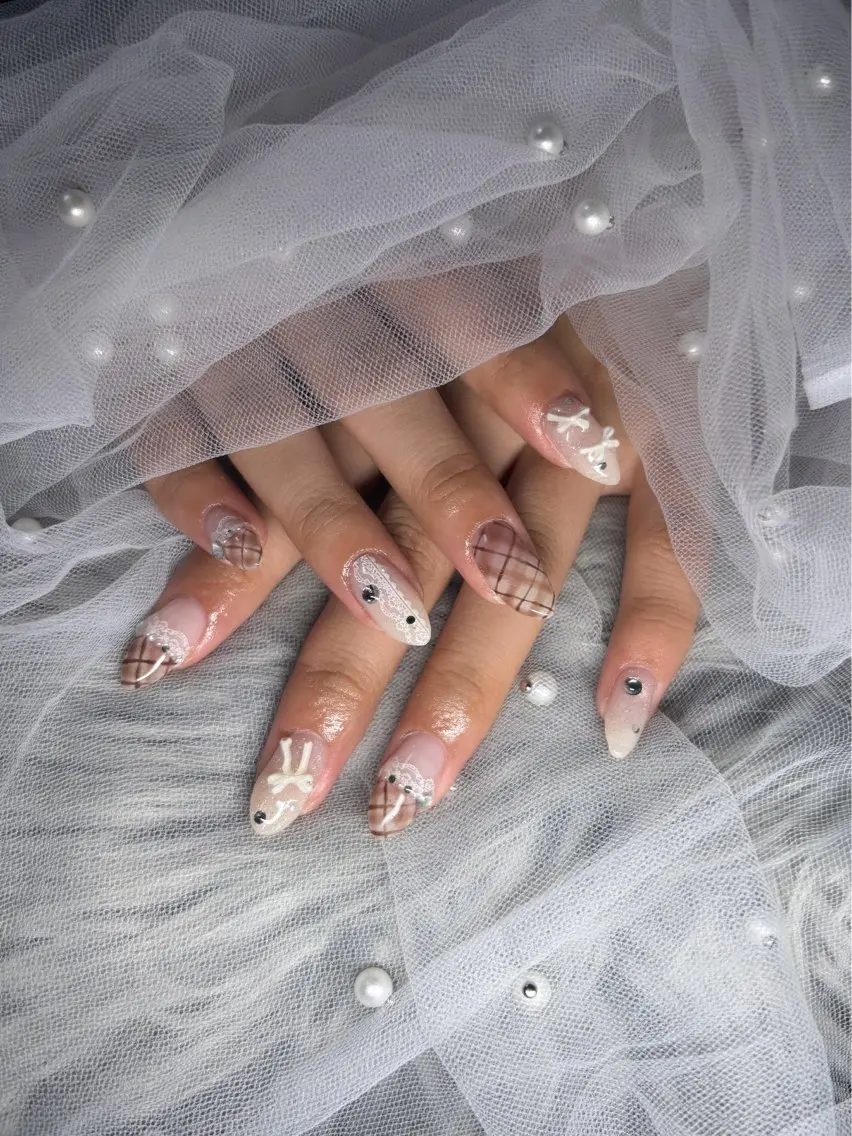 ネイル ブラウン ハンドネイル JFYnail ゆいのネイルデザイン