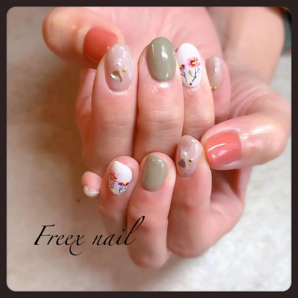 ネイル フラワーネイル freex nail /ニュアンス/個性派のネイルデザイン