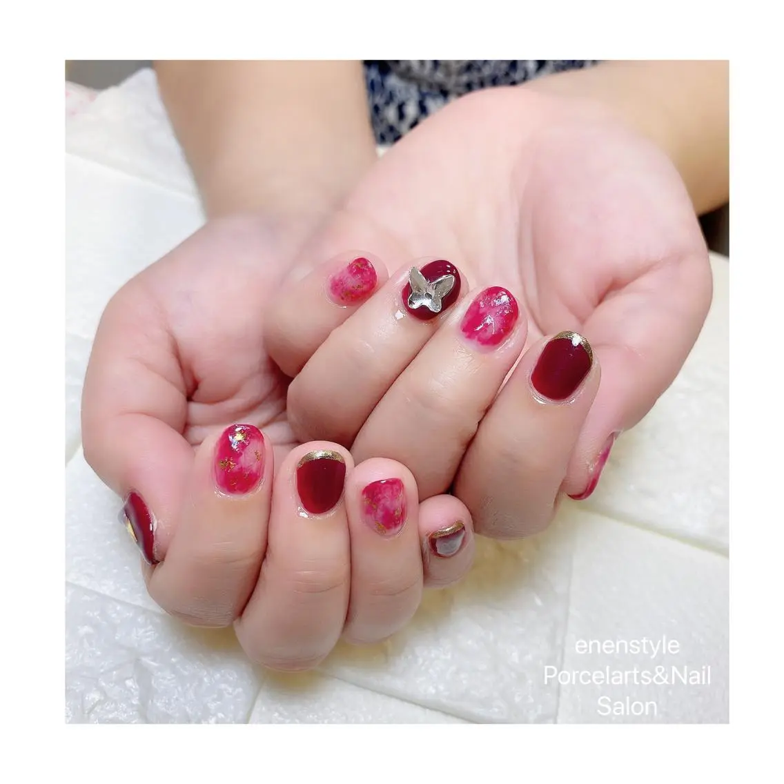 ショート ネイル ハンドネイル 🐾enen style 🐾のネイルデザイン