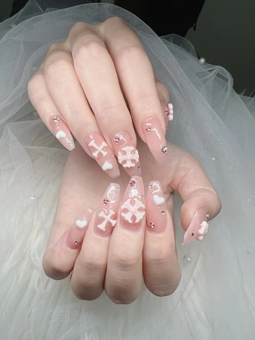 ネイル 長さ出し キラキラネイル マグネットネイル ネイルチップ ハンドネイル Lee Nails チップ長さだし専門店のネイルデザイン