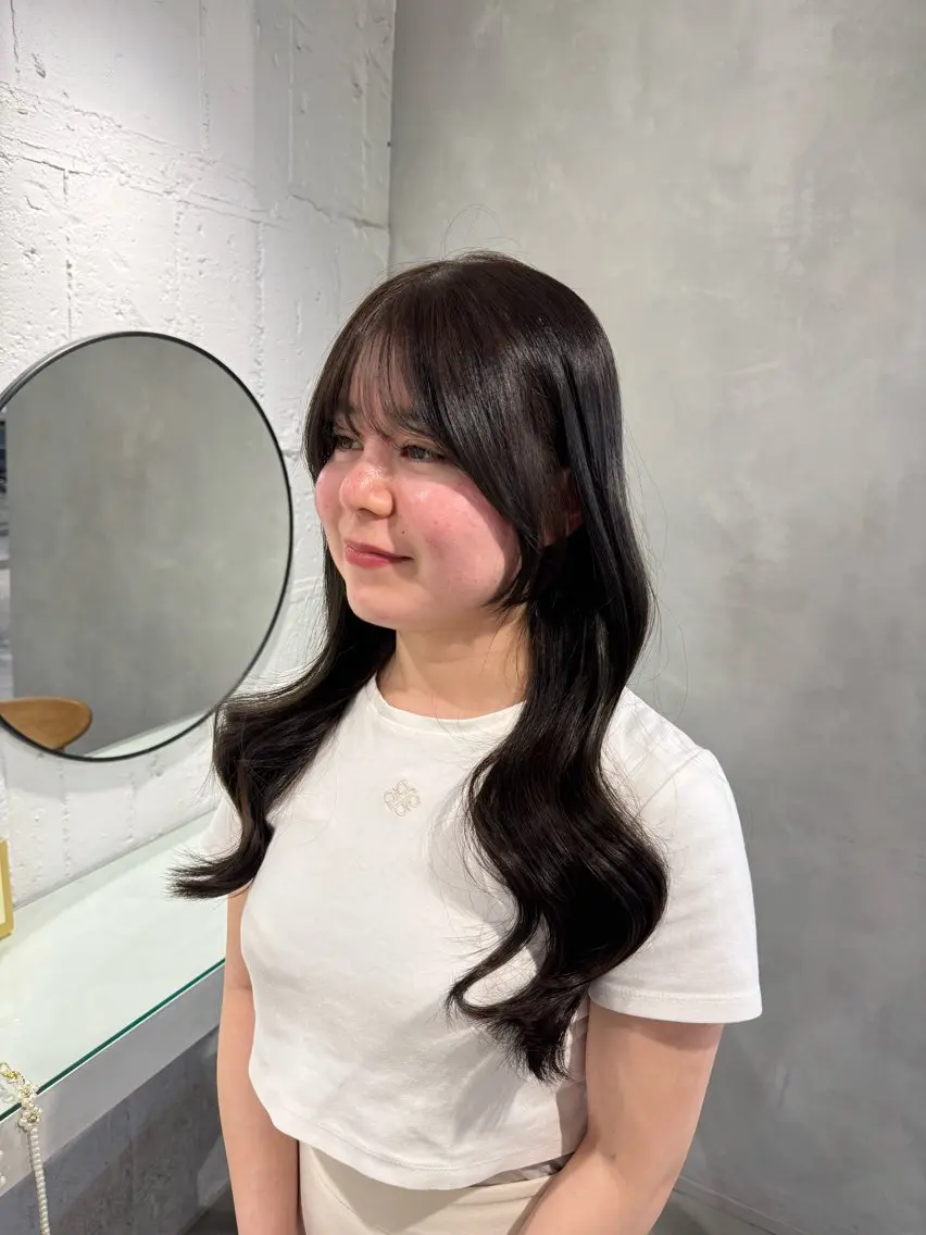 セミロング カット ヘアカラー トリートメント 新宿/顔周りカット +レイヤー=しずく♩のヘアスタイル