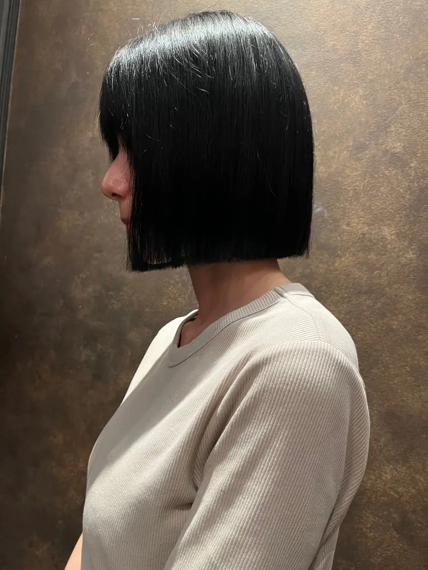 ミディアム ボブ カット ヘアカラー 銀座/MINX 宇都 愛梨/似合わせカットのヘアスタイル