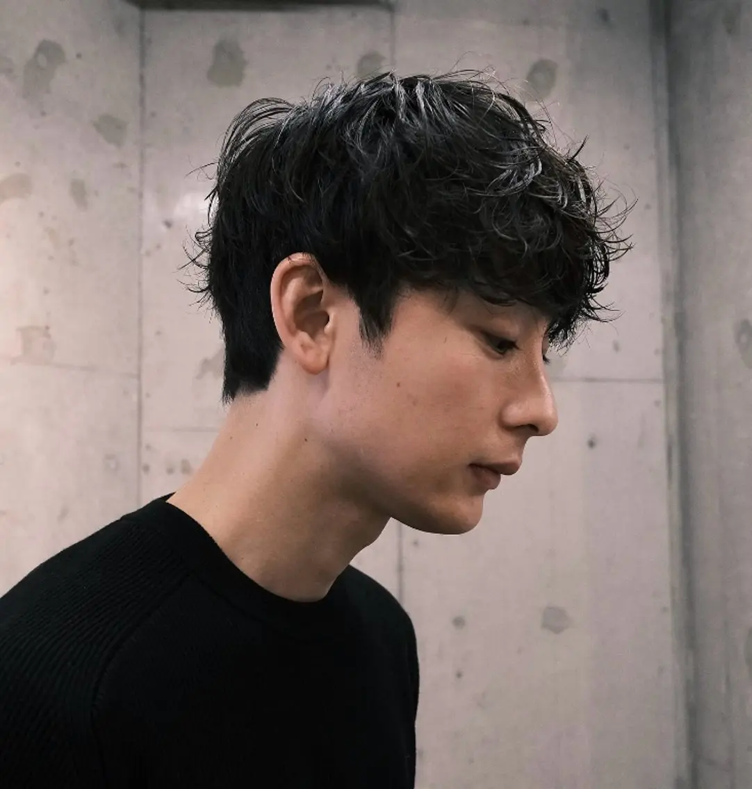 ショート メンズ メンズパーマ カット パーマ トリートメント トリコヘアサロン 新井千智のヘアスタイル