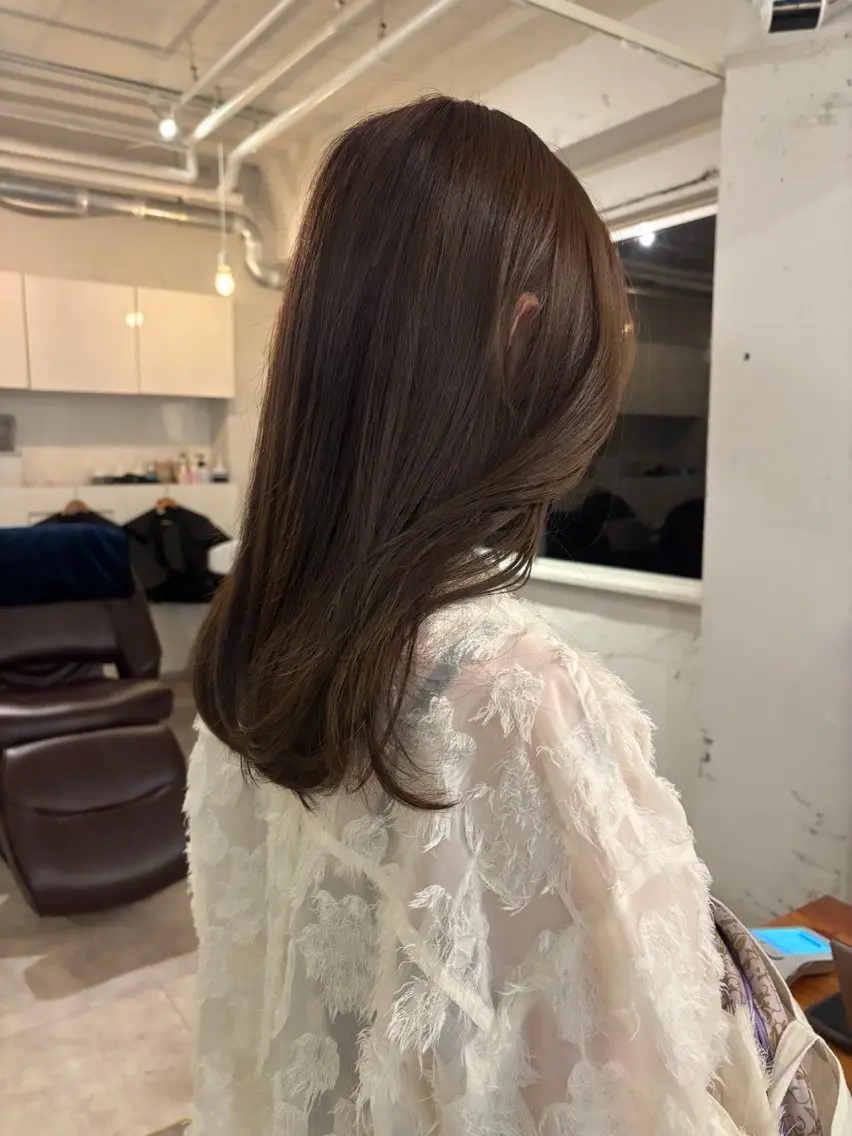 セミロング カット ヘアカラー 🍑透明感hair ・NENE🍑のヘアスタイル