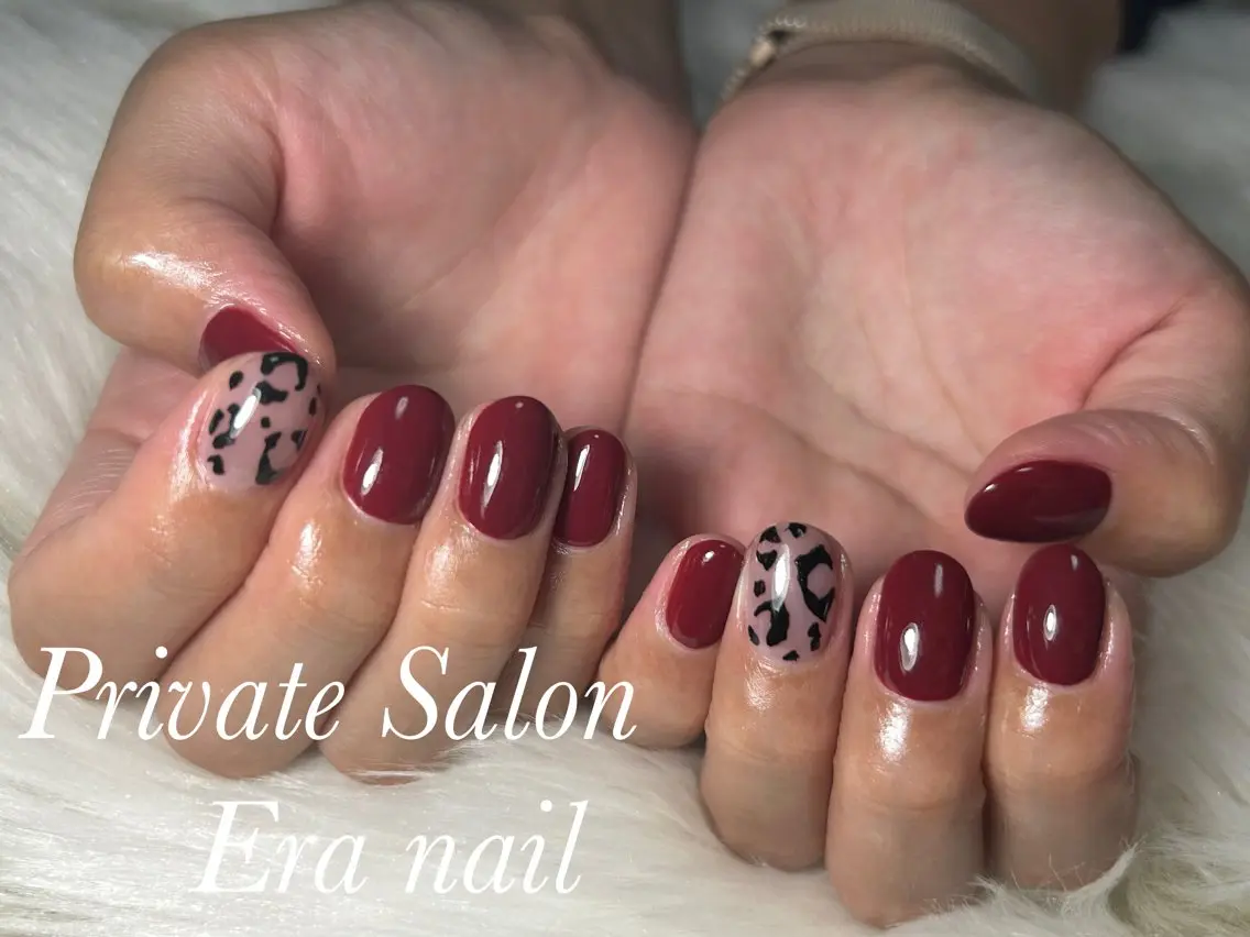 ネイル アニマル柄 ショートネイル ハンドネイル Era nailのネイルデザイン