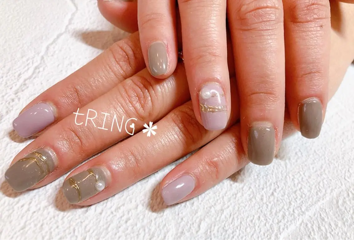 ネイル ハンドネイル tRING＊ しいの木台のネイルデザイン