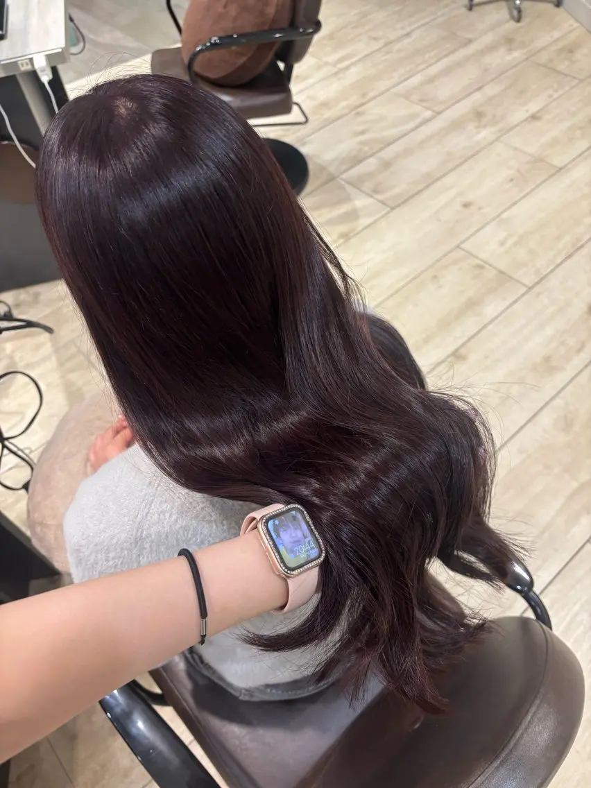 ロング カラー Kurumi🩶銀座 ピンクラベンダー🎀のヘアスタイル