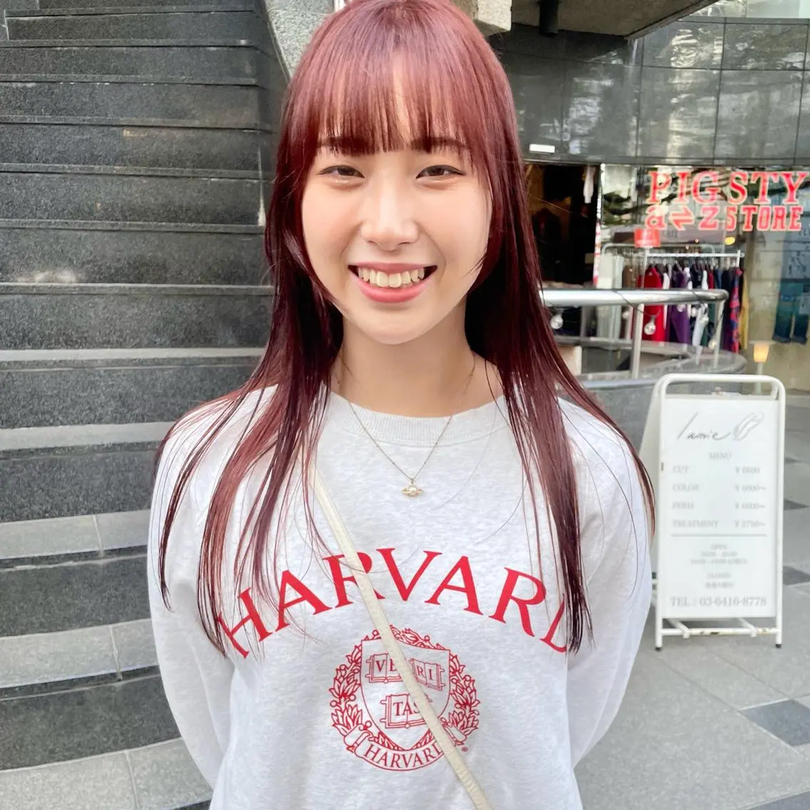 ロング カラー ブラウンカラー オレンジ オレンジブラウン カット ヘアカラー トリートメント 🍊暖色×顔周り 🍊cocoroのヘアスタイル