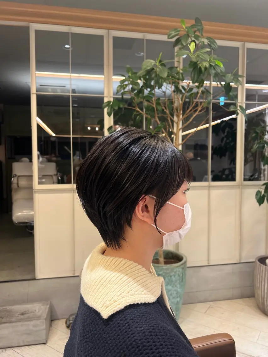 ショート ボブ くびれヘア 顔周りカット ショートヘア 似合わせカット /宮本セナのヘアスタイル