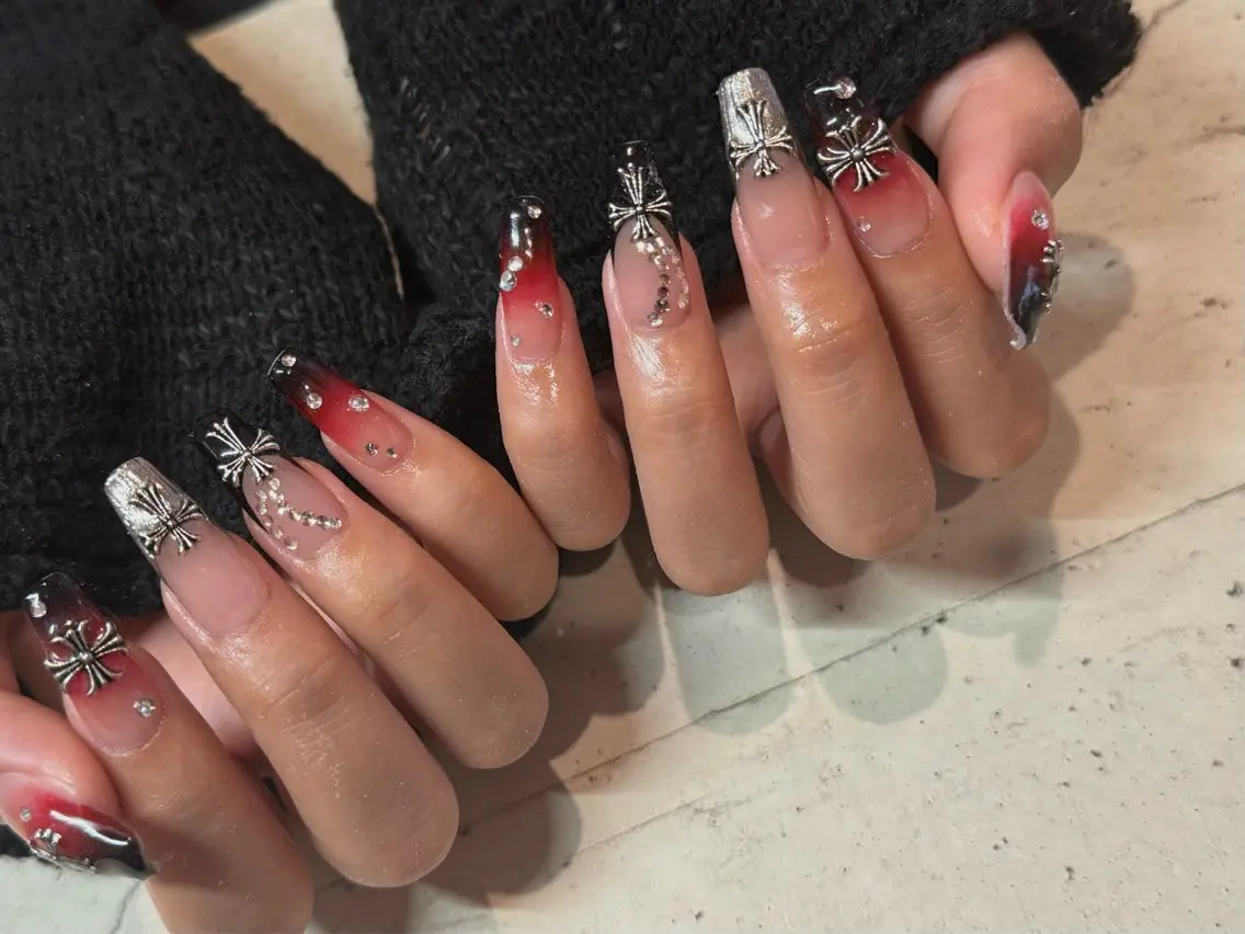 ネイル ハンドネイル 韓国/ワンホン/長さ 出しつけ放題🎀のネイルデザイン