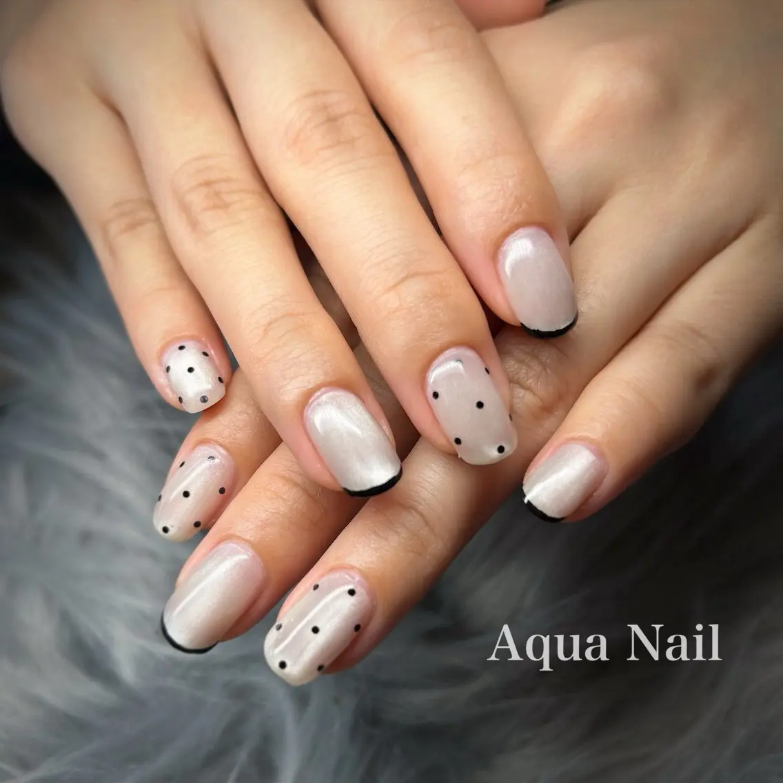 ネイル マグネットネイル オフィスネイル シンプルネイル ハンドネイル フットネイル AQUA NAILのネイルデザイン