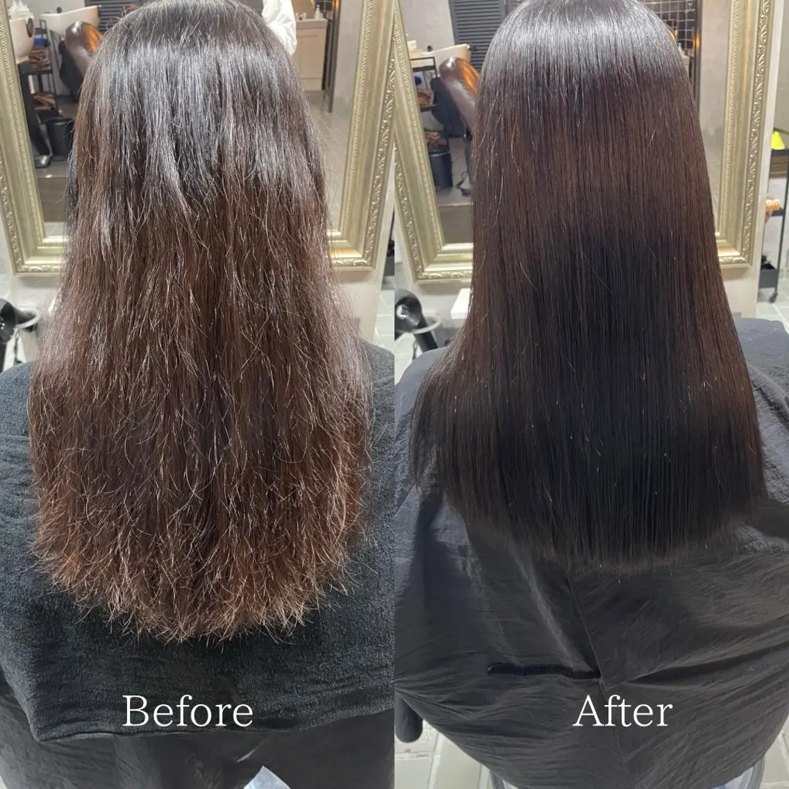 ロング 髪質改善 カット ヘアカラー 縮毛矯正 トリートメント 艶髪/透明感カラー 山﨑俊輔のヘアスタイル
