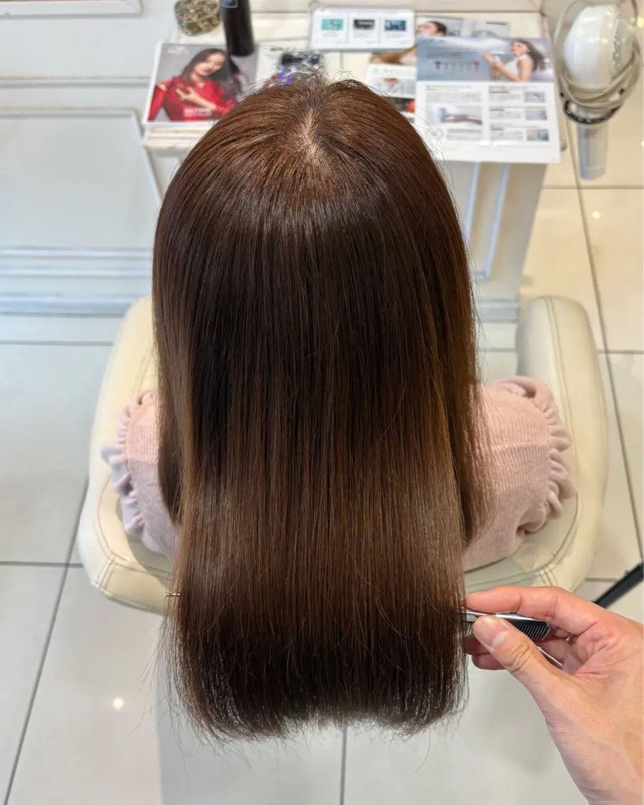 セミロング 髪質改善 カット ヘアカラー トリートメント 高橋 佑のヘアスタイル
