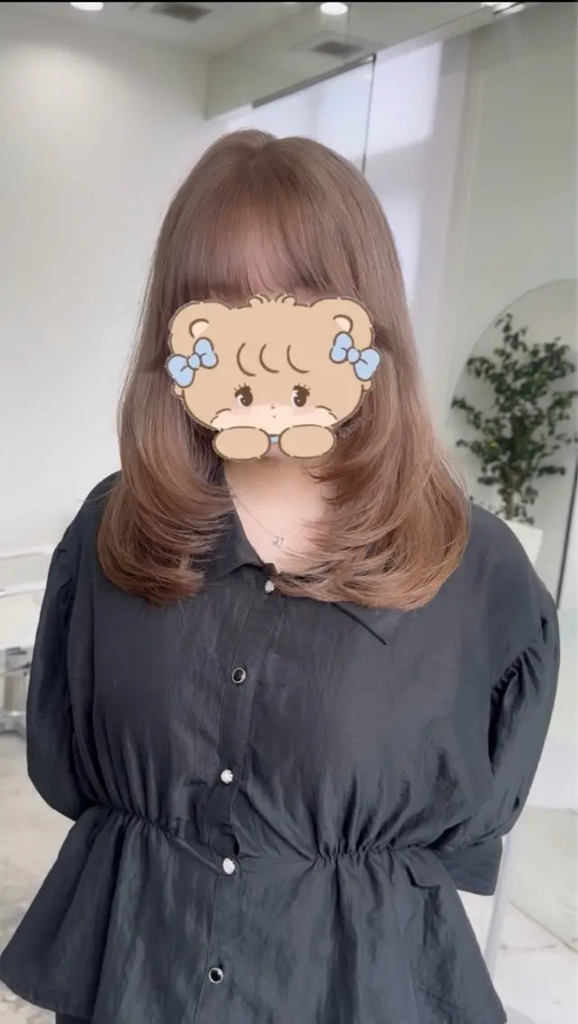 ミディアム ヘアカラー 🪞艶カラー/モテ ガーリー🎀yuiのヘアスタイル