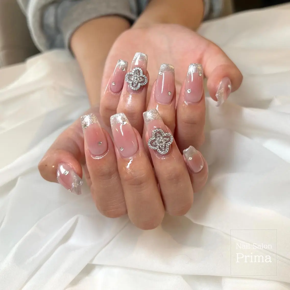 セミロング ネイル 長さ出し SalonPrima 西院Nail&Eyeのネイルデザイン
