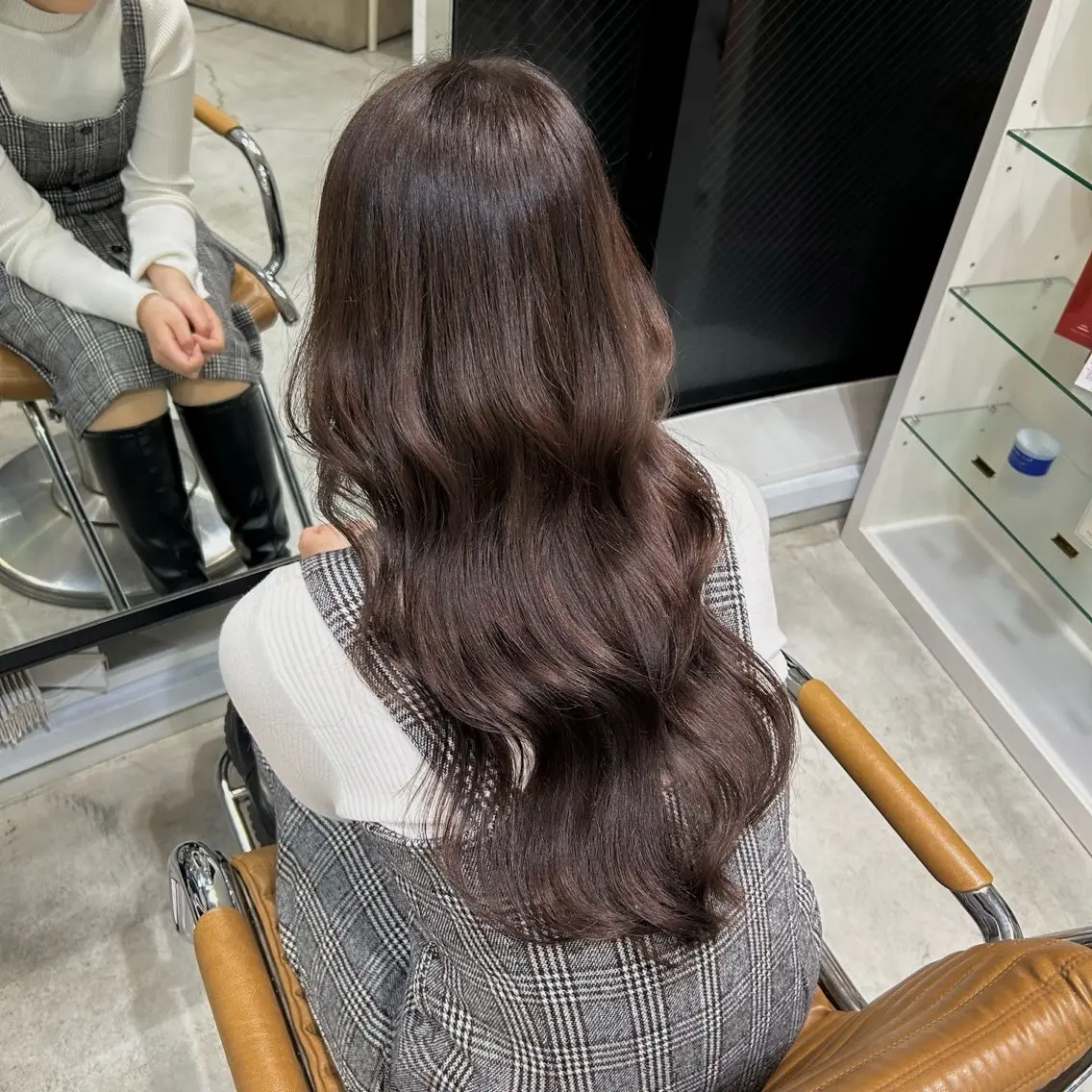 ロング カラー ブラウンカラー ピンクカラー ピンクブラウン ヘアカラー 🧣艶カラー・ヘア セット Chie🧸のヘアスタイル