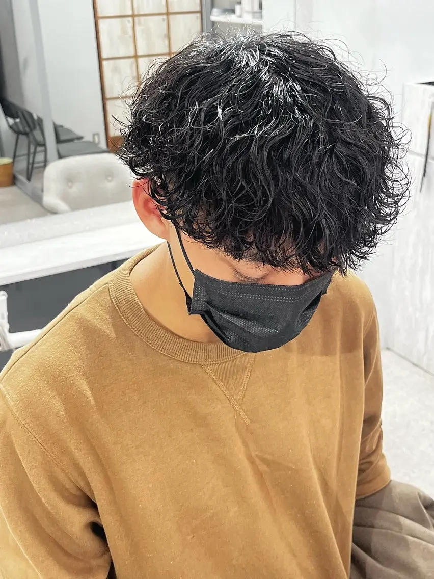 パーマ メンズ カット パーマ 🍐シャドウパーマ メンズ特化/守岡🍐のヘアスタイル