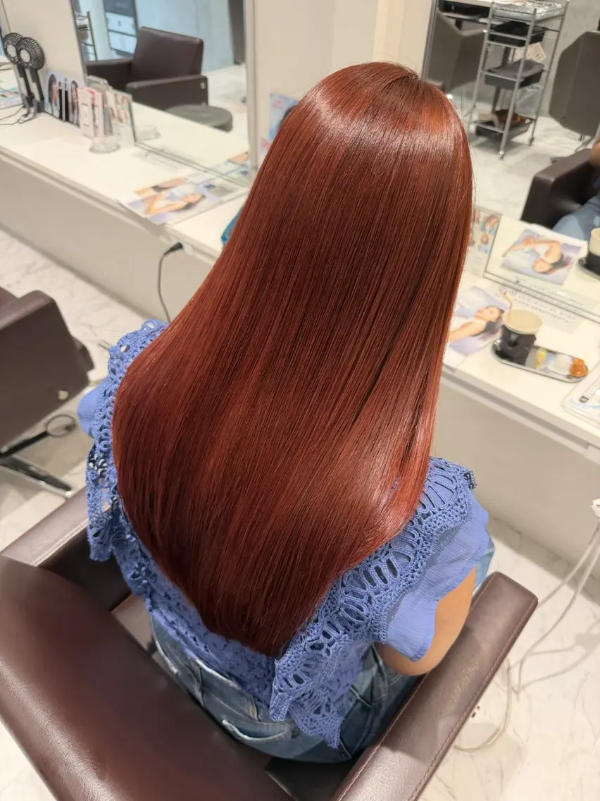 ロング カラー ピンクカラー ヘアカラー トリートメント Grow by NYNY 打越裕樹のヘアスタイル