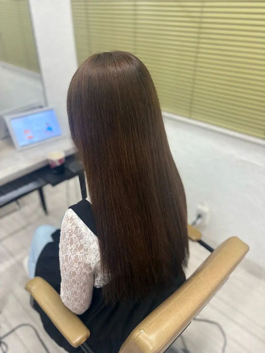 ロング カラー カット ヘアカラー トリートメント 暖色系カラー/ピンク Ririi🎀のヘアスタイル