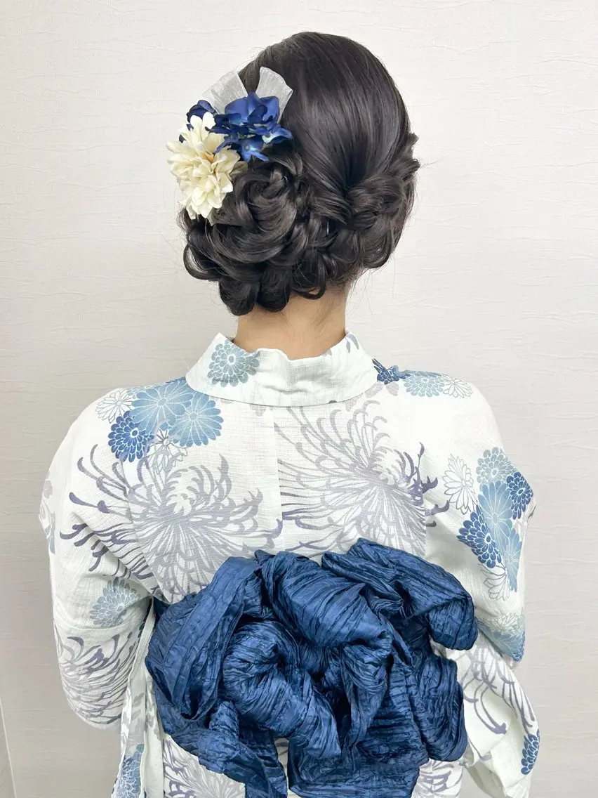 ロング ヘアセット YUMEYAKATA 五条店のヘアスタイル
